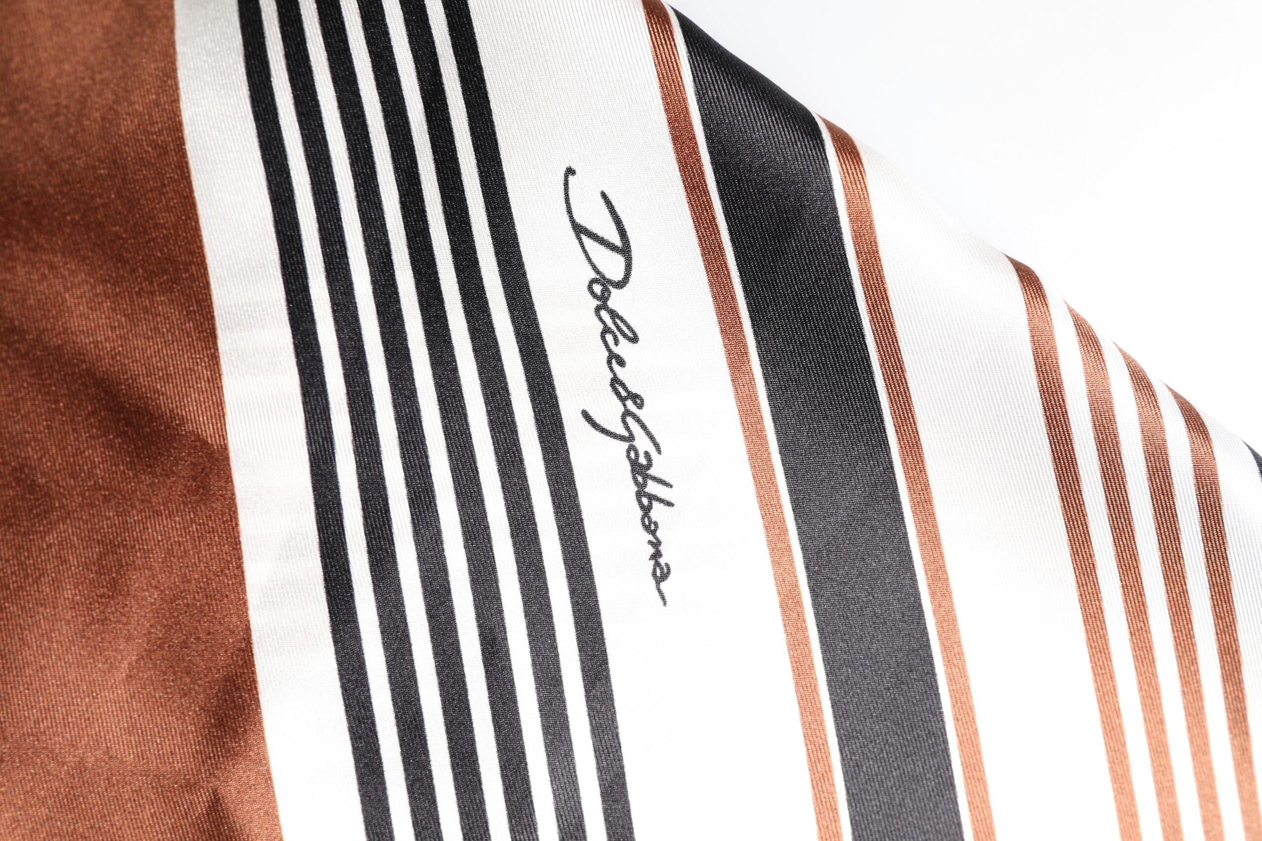 Dolce & Gabbana multicolored striped silk shirt with short sleeves